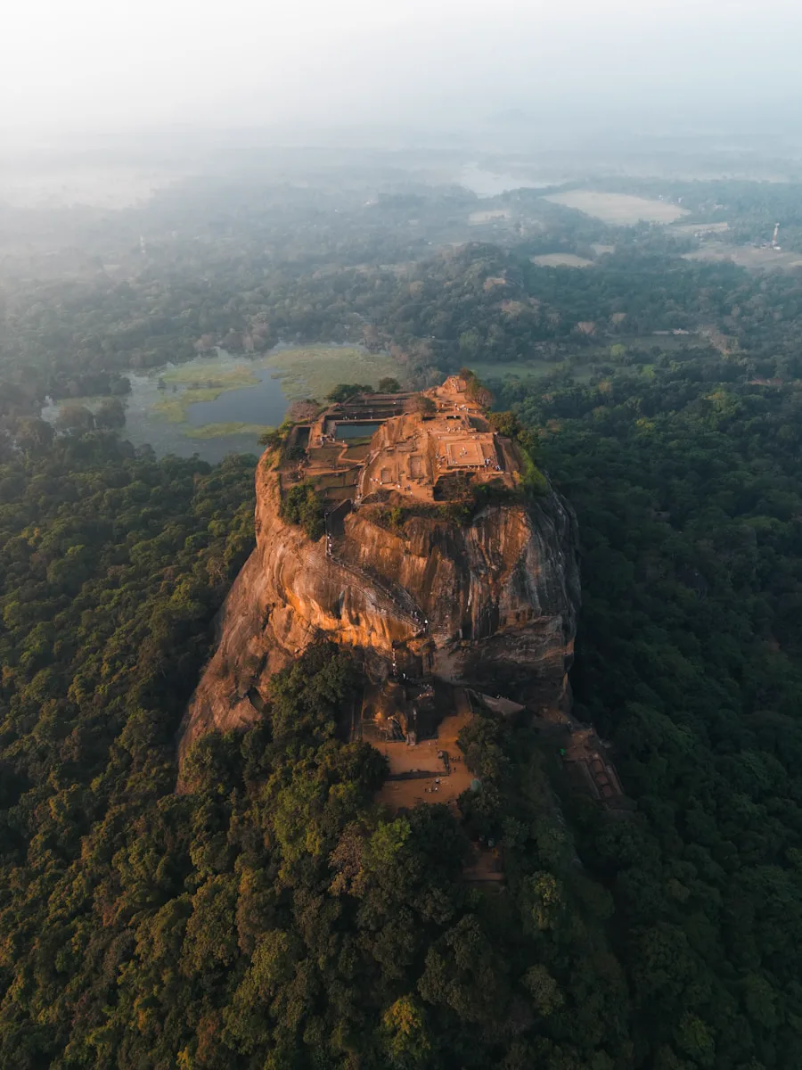Sigiriya Lion Rock at dawn, Sri Lanka